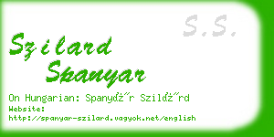 szilard spanyar business card